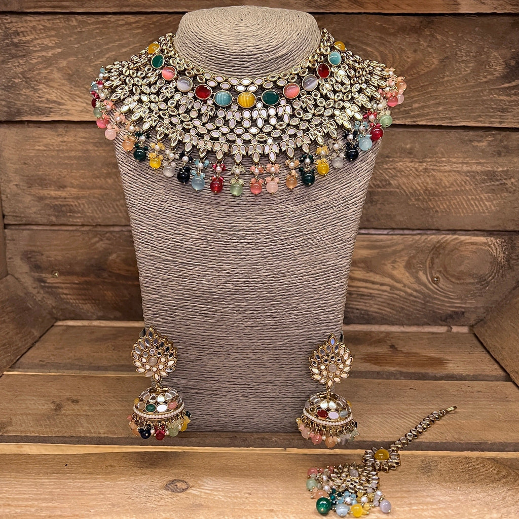Sakina Bridal Mirror Necklace Set - Emporia Accessories